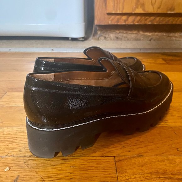 Black Platform Penny Loafers - Picture 4 of 6